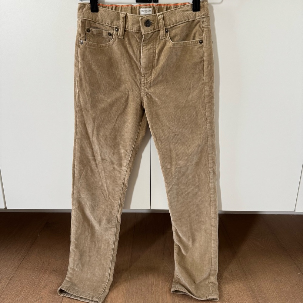 Crewcuts factory | size 10 | khaki slim stretch corduroy | adjustable waistband
